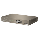 Switch 8 porturi PoE+ Gigabit 2xSFP 130W 1U
