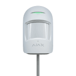 Detector miscare PIR CombiProtect Fibra PIR + geam spart, cablat, alb