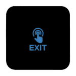 Buton iesire Touch plastic negru