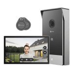 Kit video-interfon, monitor tactil 7 inch, 2 fire, camera 2MP, IR 5m, Wi-Fi6