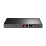 Switch 16xRJ45 10/100 PoE 2xRJ45 1G 1xcombo 150W Unmanaged