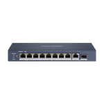 Switch 8 porturi Hi-PoE 1xRJ45 Uplink 1xSFP