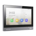 Monitor videointerfon TCP/IP, IPS LCD 7 inch touch, WiFi, PoE, Alarma