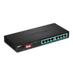 Switch 8 porturi Gigabit Long Range 200m PoE+