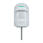 Detector miscare dubla tehnologie PIR+MW MotionProtectPlus Fibra, alb